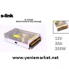 S-LINK SL-KA255 12V 20 Amper 250W Metal Adaptör
